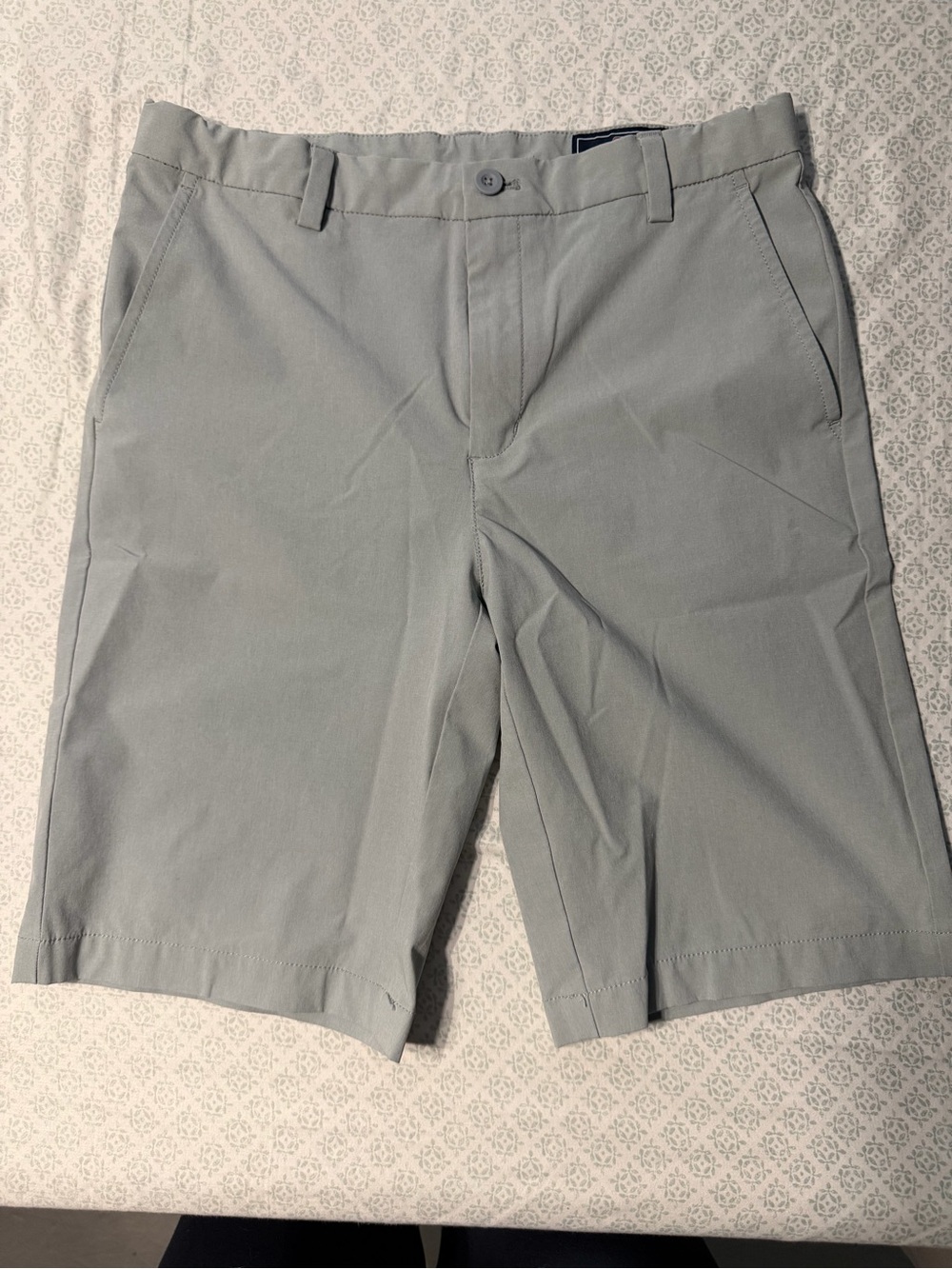 Vineyard Vines Light Gray Kids Flat-Front Shorts